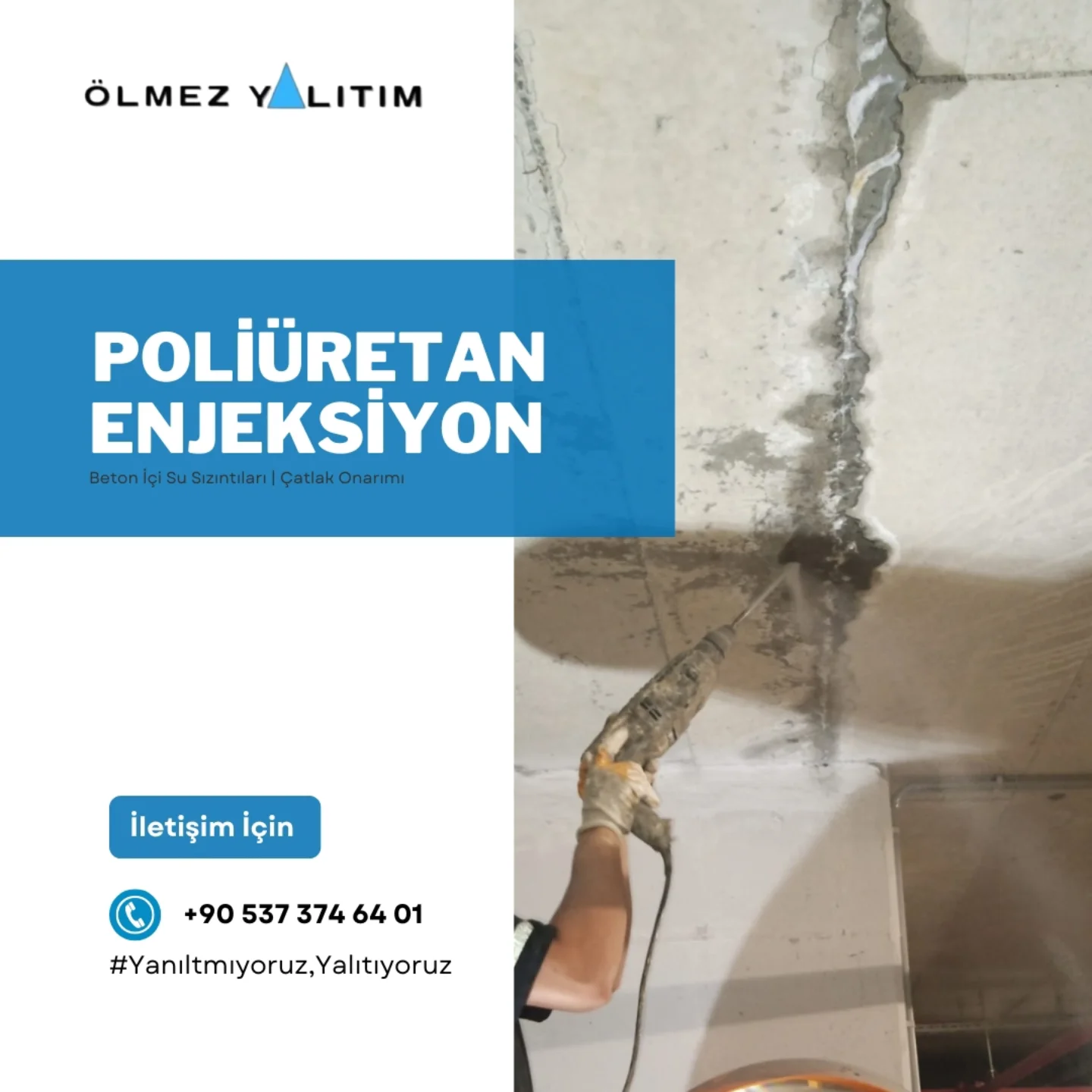 Poliüretan enjeksiyon — beton duvar su sızıntısı onarımı